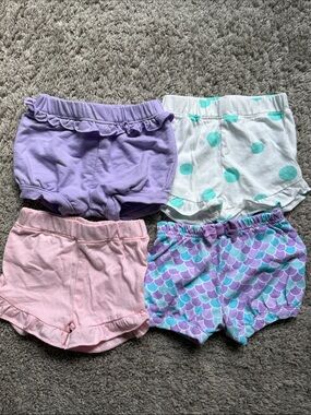 Baby Girls 6-9 months Shorts Bundle- 4 Pairs